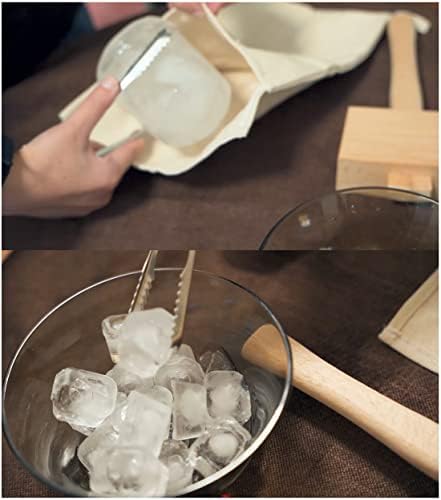Niutrip 2 pcs שקיות לואיס קרח לתיק קנבס ריסוק קרח לקרח מיובש, כלי בר, ​​ערכת ברמן, אביזר למטבח