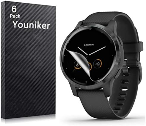 חבילה של Youniker 6 עבור Garmin Vivoactive 4 מגן מסך סרטים עבור Garmin vivoactive 4 GPS Smartwatch