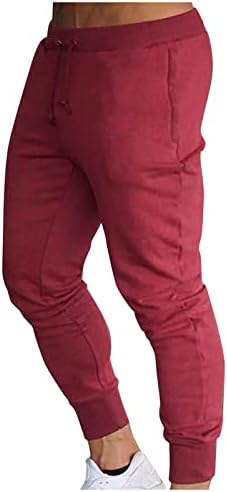 מכנסי טרנינג Wabtum לגברים, מכנסי כושר מזדמנים של גברים באביב, משקיעים מכנסיים תואמים צבע מותניים רופפים