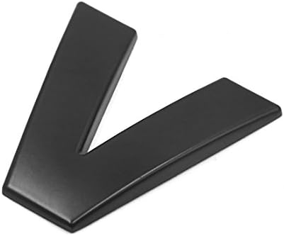 UXCell 3D Metal V בצורת אלפבית מדבקה מכונית סמל אוטומטי סמל תגית שחור שחור