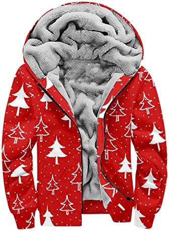 מעיל סתיו של ADSSDQ Mens, פלוס ז'קט בגודל גברים חוף מזדמן מעילי חג ארוכי שרוולים ארוכים רוכסן חמים גרפיקה