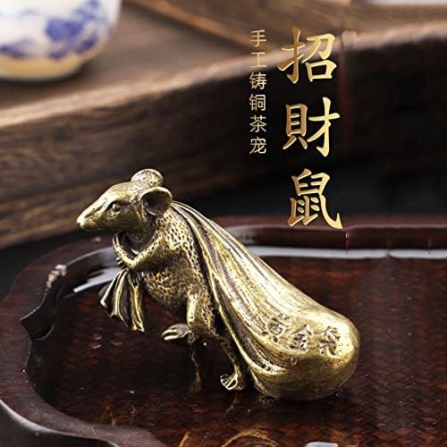 שקית זהב טהורה של קסאלון טהור קישוט עכבר קישוט תה חיית מחמד מתנת מחמד מעודנת.