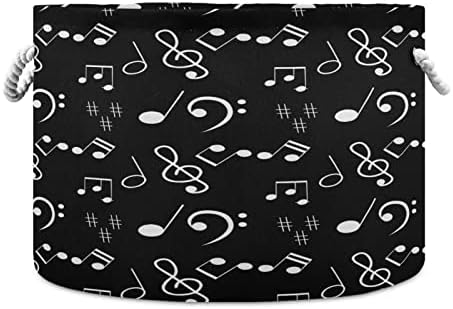 קיגאי מוזיקת ​​חבל כותנה שחורה סלסלת חבלים גדולה מתקפלת על כביסה לתינוק סל שמיכה סלסלת סלסלת צעצועים
