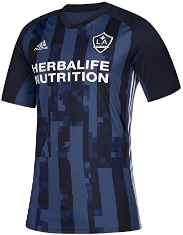 אדידס La Galaxy MLS MLS כחול -כחול של גופיית האקליקציה הרשמית של הגברים