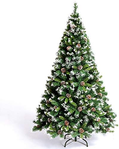 עץ אורן אורן חג המולד יוקרתי של DLPY, עצים מעוטרים אורן פתית שלג קונוס טבעי אלפיני מתקפל מושלם לקישוט חופשה