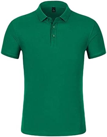 חולצות פולו לגברים שרוול קצר שרוול מזדמן כפתור דק כפתור חולצות גולף נמתח חולצות טריקו ספורט אימון קיץ