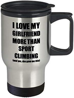 ספורט מטפס ספורט ספל נסיעות מצחיק רעיון מתנה של ולנטיין לחובב BF שלי מחברה תה קפה 14 עוז מכסה