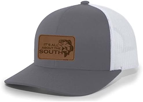 זה הכל על דרום קפיצות בס דיג לייזר חקוק עור תיקון נהג משאית כובע בייסבול כובע