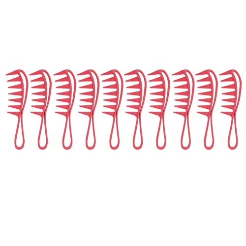מסרק סטיילינג, מסרק שיניים רחב 10 יחידים מתנתק קצה עגול ידידותי לעור לעור לעיצוב שיער