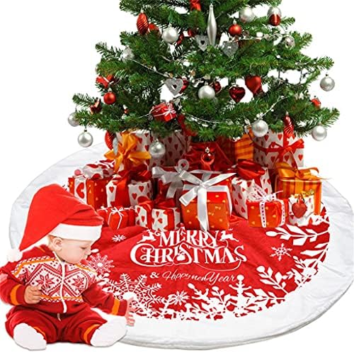 Uxzdx cujux diy חצאית עץ חג המולד חצאית עץ חג המולד לא ארוג, מחצלת רצפה של עץ חג המולד