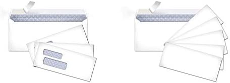 יסודות אמזון 9 מעטפות עם קליפה & מגבר; חותם, חלון כפול, אבטחה כהה, 500-חבילה 10 אבטחה-כהה מעטפות מכתב עסקי