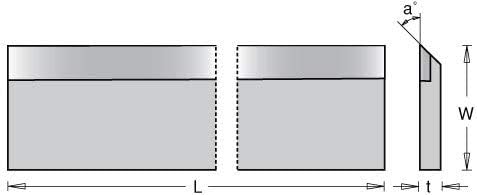 כלי אמנה - CTP -200 קרביד הטה 20 ארוך x 1 גובה x 1/8 רוחב x 45 מעלות זווית חיתוך