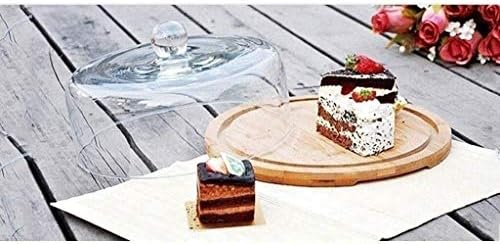 דוכן עוגת קינוח תצוגת מגש עוגת מחזיקי כלי שולחן סטייק צלחת קיבולת גדולה זכוכית כיפה, מסעדה מזון אבק כיסוי