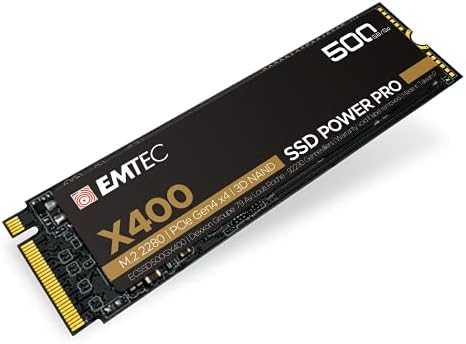 EMTEC 500GB X400 Power Pro M.2 2280 PCIE GEN 4.0 X4 כונן מצב מוצק פנימי ECSSD500GX400