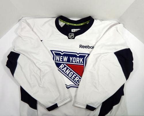 משחק ריינג'רס בניו יורק השתמש בתרגול לבן ג'רזי ריבוק NHL 58 DP31317 - משחק גופיות NHL משומשות
