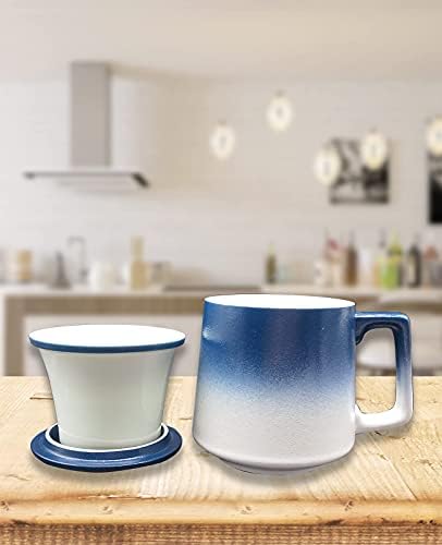 Yongzhukang Creative Creative Office Cup - כוס תה עם Infuser and Lid Portable, 18oz Coffe Mug, מרחי על מבוגרים/משרד/בית/מתנה