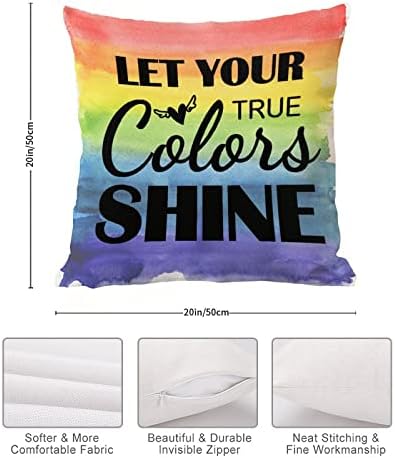 גאווה הומוסקסואלית לסבית טרנסג'נדרית לזרוק כרית כיסוי הכרית שלך תן לצבעים האמיתיים לזרוח כרית כרית