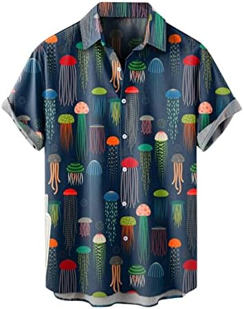 חולצות הוואי XXBR לגברים שרוול קצר חולצה חוף אלוהה חוף גרפיקה כפתור מזדמן מטה בחופשה בתוספת חולצות