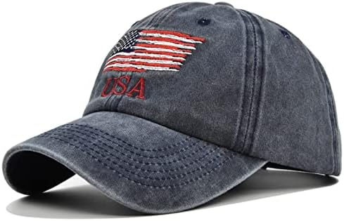 ארהב בייסבול כובע אמריקאי דגל כובעי גברים נשים רטרו בציר שטף במצוקה מתכוונן אבא כובע