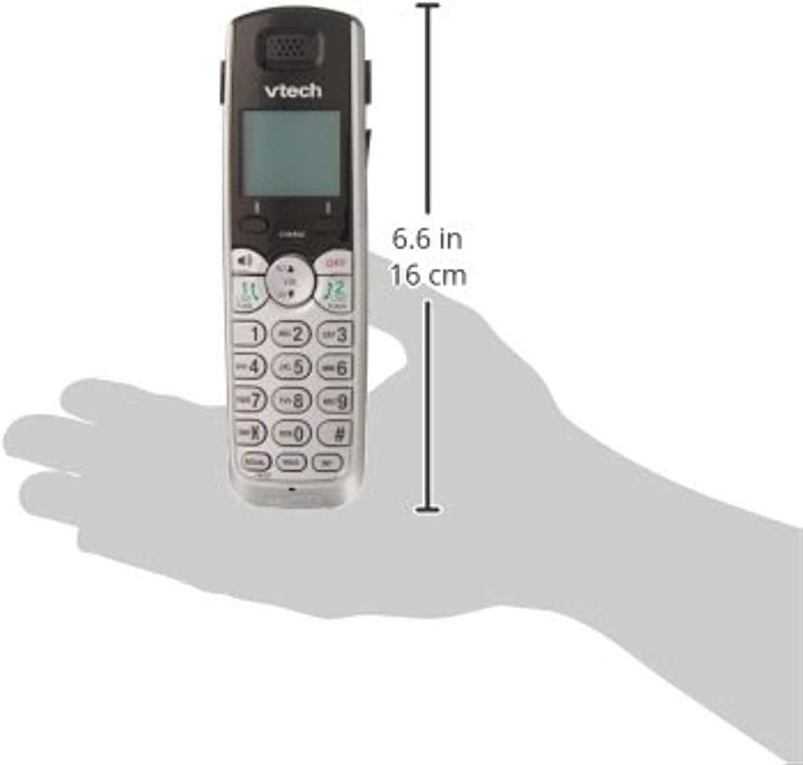 VTECH DS6151 DECT6.0 מערכת טלפון אלחוטי 2 קו עם 1 DS6101 טלאים אלחוטיים, מזהה מתקשר, מכונה מענה