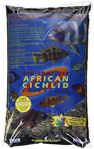 Carib Sea Aquatics Eco-Complete Cichlid Zack Sand Sand, 20 קילו, שחור