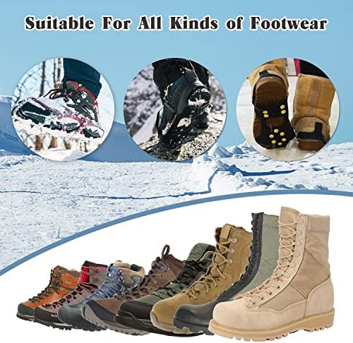 קרח שלג שלג לנעליים ומגפיים, הליכה סוטיקות סוודר Crampon