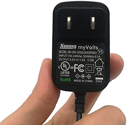 MyVolts 5V מתאם אספקת חשמל תואם/החלפה לטלפון IP של Yealink SIP -T23G - Plug US