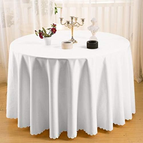 מפת שולחן עגולה ומוצקה, פוליאסטר רחיץ מעבה את כיסוי השולחן למסעדת אירועים לחתונה קוטר שחור 240 סמ