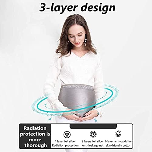 רפקר אנטי-קרינה בטן יולדות שלוש שכבות WiFi 5G מגן נגד קרינה מגן בהריון מגן בגדי EMF בטיחות יולדות