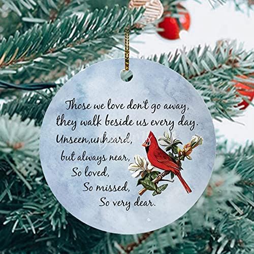 אלה שאנחנו אוהבים לא ללכת משם - 3 זיכרון קישוט חג המולד עץ קישוטי מתנה עם קרדינל אדום ציפור - חג המולד מזכרת