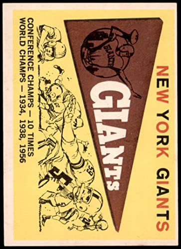 1959 Topps 53 ענקים דגלון ניו יורק ג'יינטס-FB EX/MT GIANTS-FB