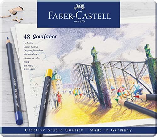 פאבר-קסטל יצירתי סטודיו גולדפאבר צבע עפרונות-פח של 48