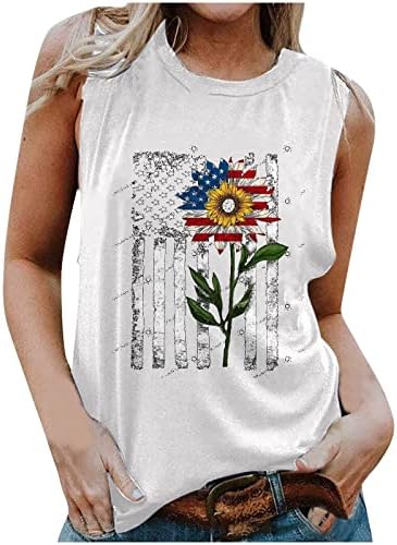גופיות מיכל 4 ביולי לנשים, נשים אמריקאיות דגל דגל טנק גופית ארהב כוכבי כוכבים פסים פטריוטיים חולצת