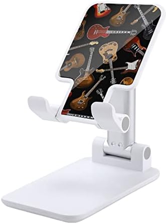 תבנית גיטרות מודפסת שולחן עבודה שולחן עבודה מתקפל מחזיק טלפון סלולרי מתכוונן אביזרי שולחן עבודה למשרד נסיעות
