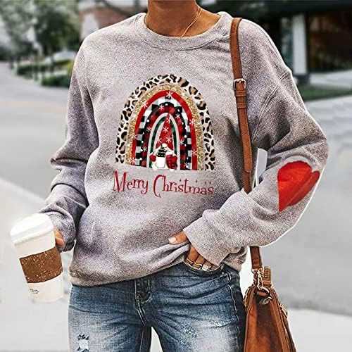 סוודר לנשים אופנה דפוס הדפסת חג מולד שמח
