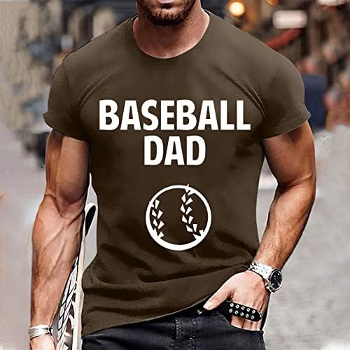 חולצת טריקו של גברים בייסבול אבא מכתב חולצה מודפסת זוג מזדמן היפ הופ חולצת טריקו שרוול קצר, צמרות