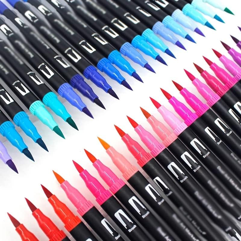 Ylyajy צבעים מברשת עט עט צבעי מים סמני אמנות כפול