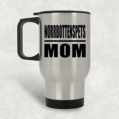 מעצב את Norrbottenspets אמא, ספל נסיעות כסף 14oz כוס מבודד מפלדת אל חלד, מתנות ליום הולדת יום הולדת