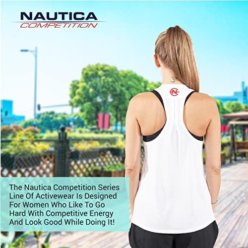 נאוטיקה תחרות 3 חבילה אימון גופיות לנשים פעיל ספורט חדר כושר אימון ריצה תרגיל יוגה יבש בכושר בד