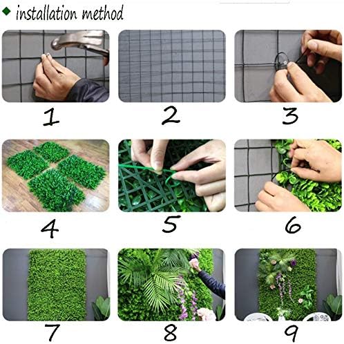 לוח קיר צמח מלאכותי של ynfngxu משמש לפאנל מסך פרטיות מקורה וחיצוני 60x40 סמ