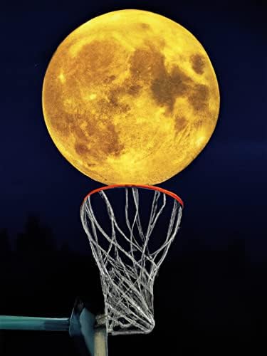 שי 5 ד יהלומי ציור למבוגרים ירח, כדורסל צבע עם יהלומים ערכות עגול מלא תרגיל קריסטל ריינסטון רקמת צלב תפר