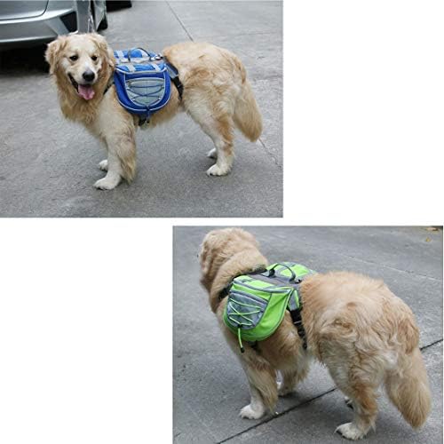 כלב רתם תרמיל עם כיסי צד עבור כלב נסיעות קמפינג טיולים חליפת עבור כלב עם 20 -30.7 צוואר היקף 27.5 -34.3