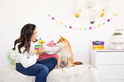 צעצוע כלבים של Pearhead Guppy Pinata, צעצוע משיכת חבלים לכלבים, צעצועים כלבים אינטראקטיביים צבעוניים, צעצוע