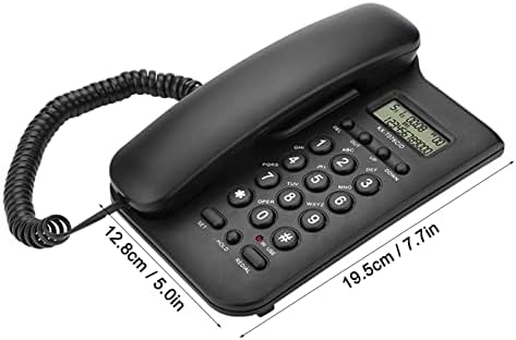Yoidesu KX-T076 טלפון קווי טלפון קווי טלפון עם מזהה מתקשר, טלפון ביתי קיר טלפון רכוב טלפון קווי טלפון קווי