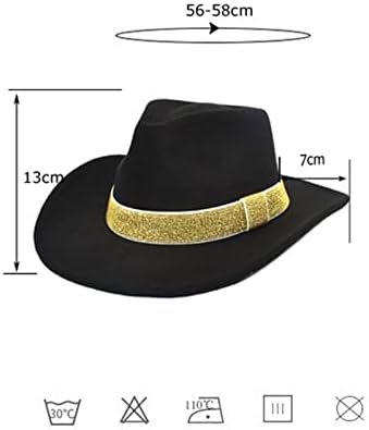 כובעי פדורה צמר של גברים ונשים כובעי פדורה לצמר לנשים עם כובע עיצוב עם שוליים וגודל כובע קאובויס כובע וכפפות