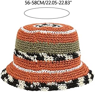 בעבודת יד סרוגה דלי כובע צבעוני כפת כובע רחב ברים דייג כובע עבור חיצוני קיץ קמפינג טיפוס טיולים ססגוני