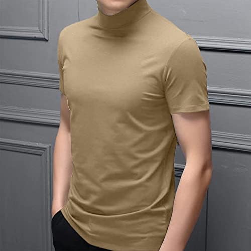 Percle Mens אופנה שרוול קצר עגום גולף גולש צמרת בסיסית חולצת טריקו סוודר מזדמן