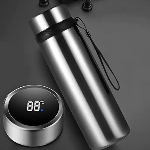 תרמוס קפה, בקבוק קפה חכם של 21 גרם, טמפרטורת LED תצוגת בקבוק תה תה, בקבוק מי ספורט, בקבוק מים מבודד קיר כפול,