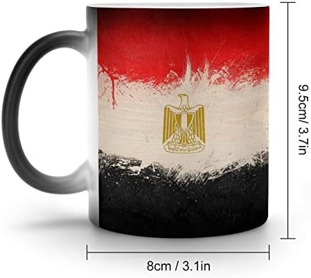 מצרים דגל יצירתי שינוי צבע קרמיקה קפה כוס חום שינוי ספל מצחיק עבור בית משרד