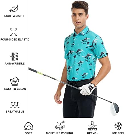 דאולקס גברים של גולף חולצות אופנה הוואי ביצועים לחות הפתילה יבש מתאים גברים של פולו חולצות קצר שרוול